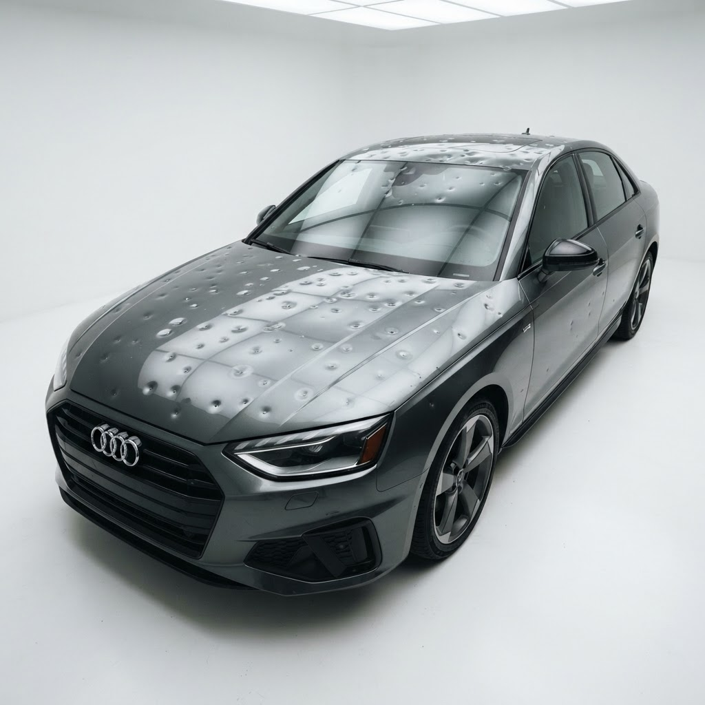 Vehicle with hail damage — professional paintless dent repair by Dent Force